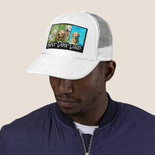 ドッグ最高のパパ3 Photo Collage Trucker Hat キャップ