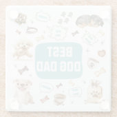 ドッグ最高のパパ ガラスコースター (裏面)