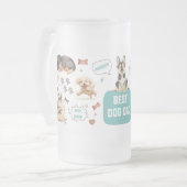 ドッグ最高のパパ フロストグラスビールジョッキ (正面左)