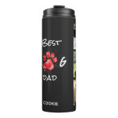 ドッグ最高のパパ |写真のコラージュ |カスタム |黒 タンブラー (正面)