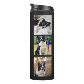 ドッグ最高のパパ |写真のコラージュ |カスタム |黒 タンブラー (回転右)