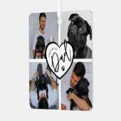 ドッグ最高のパパ |写真のコラージュ メタルオーナメント (正面左)