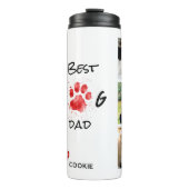 ドッグ最高のパパ |写真のコラージュ |名前をカスタムする タンブラー (正面)