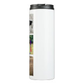 ドッグ最高のパパ |写真のコラージュ |名前をカスタムする タンブラー (裏面)