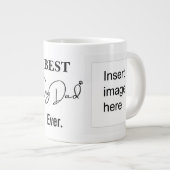 ドッグ最高のパパ |写真独身の手書き文字 ジャンボコーヒーマグカップ (正面右)