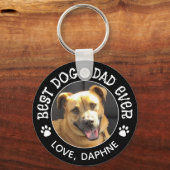 ドッグ最高のパパEVERフォトパウカスタムプリント キーホルダー (正面)