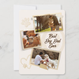 ドッグ最高のパパEverフォトホリデーカード カード