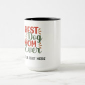 ドッグ最高のママエバーフレンチーカスタムクリスマス マグカップ (中央)