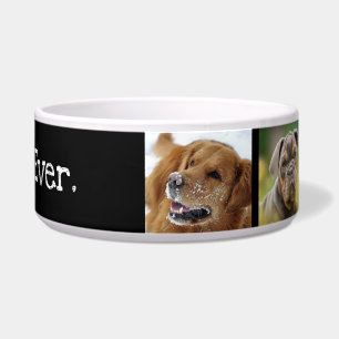 ドッグ最高の・エバー写真コラージュおもしろい白黒ボウル ボウル