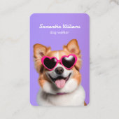 ドッグ歩くクリックグルーミングで名刺をチャット 名刺 (正面)