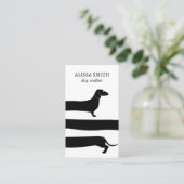 ドッグ歩くダッシュントおもしろいエステティック 名刺 (スタンド正面)