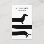ドッグ歩くダッシュントおもしろいエステティック 名刺 (正面)