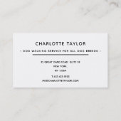 ドッグ歩くテーマカウト 名刺 (裏面)