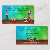 ドッグ歩くペット座り名刺 名刺 (正面/裏面)