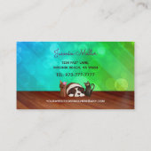 ドッグ歩くペット座り名刺 名刺 (裏面)