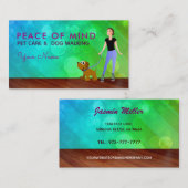 ドッグ歩く名刺 名刺 (正面/裏面)