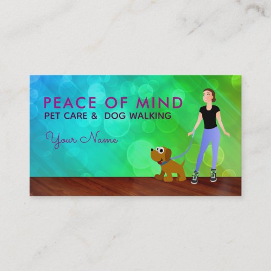 ドッグ歩く名刺 名刺 (正面)