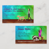 ドッグ歩く名刺 名刺 (正面/裏面)