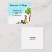 ドッグ気にス・スクウェア・ビジネス・カード スクエア名刺 (正面/裏面)