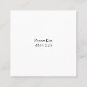 ドッグ気にス・スクウェア・ビジネス・カード スクエア名刺 (裏面)