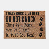 ドッグ熱狂するおもしろい犬愛者ポープリントウェルカムエントリー ドアマット (正面)
