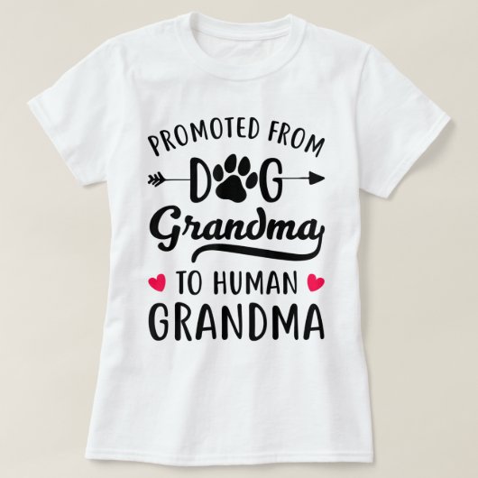 ドッグ祖母から人間祖母へのギフトTシャツ Tシャツ (デザイン正面)