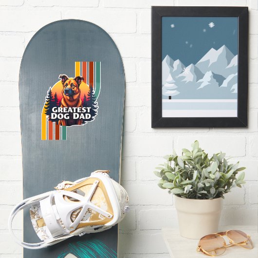 ドッグ素晴らしパパ シール (スノーボード)