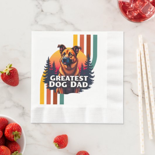 ドッグ素晴らしパパ 縁ありランチョンナプキン (インサイチュ)