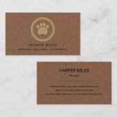 ドッグ素朴グルーミングの手の跡ラベル名刺 名刺 (正面/裏面)