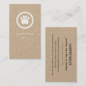 ドッグ素朴シッターの足印 名刺 (正面/裏面)