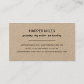 ドッグ素朴シッターの足印 名刺 (裏面)