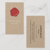 ドッグ素朴シッター·ポー·ワックス·シール 名刺 (正面/裏面)