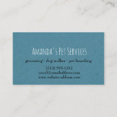 ドッグ素朴シッターPETサービスグルーミングポーパス 名刺 (裏面)