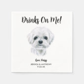 ドッグ結婚ズカクテルナプキン スタンダードカクテルナプキン (正面)