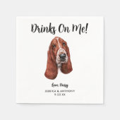 ドッグ結婚ズカクテルナプキン スタンダードカクテルナプキン (正面)