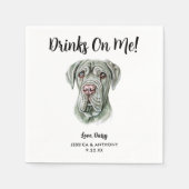 ドッグ結婚ズカクテルナプキン スタンダードカクテルナプキン (正面)