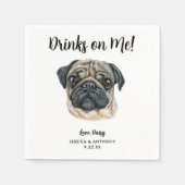 ドッグ結婚ズカクテルナプキン スタンダードカクテルナプキン (正面)