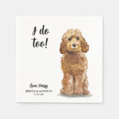 ドッグ結婚ズカクテルナプキン スタンダードカクテルナプキン (正面)