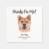 ドッグ結婚ズカクテルナプキン スタンダードカクテルナプキン (正面)