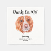 ドッグ結婚ズカクテルナプキン スタンダードカクテルナプキン (正面)