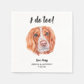 ドッグ結婚ズカクテルナプキン スタンダードカクテルナプキン (正面)