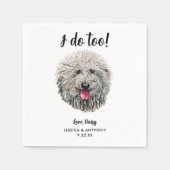 ドッグ結婚ズカクテルナプキン スタンダードカクテルナプキン (正面)