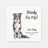 ドッグ結婚ズカクテルナプキン スタンダードカクテルナプキン (正面)