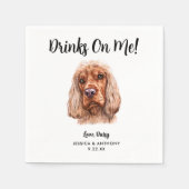 ドッグ結婚ズカクテルナプキン スタンダードカクテルナプキン (正面)