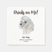 ドッグ結婚ズカクテルナプキン スタンダードカクテルナプキン (正面)