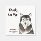 ドッグ結婚ズカクテルナプキン スタンダードカクテルナプキン (正面)