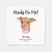 ドッグ結婚ズカクテルナプキン スタンダードカクテルナプキン (正面)