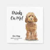 ドッグ結婚ズカクテルナプキン スタンダードカクテルナプキン (正面)