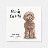 ドッグ結婚ズカクテルナプキン スタンダードカクテルナプキン (正面)