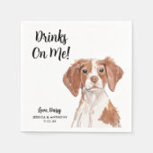 ドッグ結婚ズカクテルナプキン スタンダードカクテルナプキン (正面)